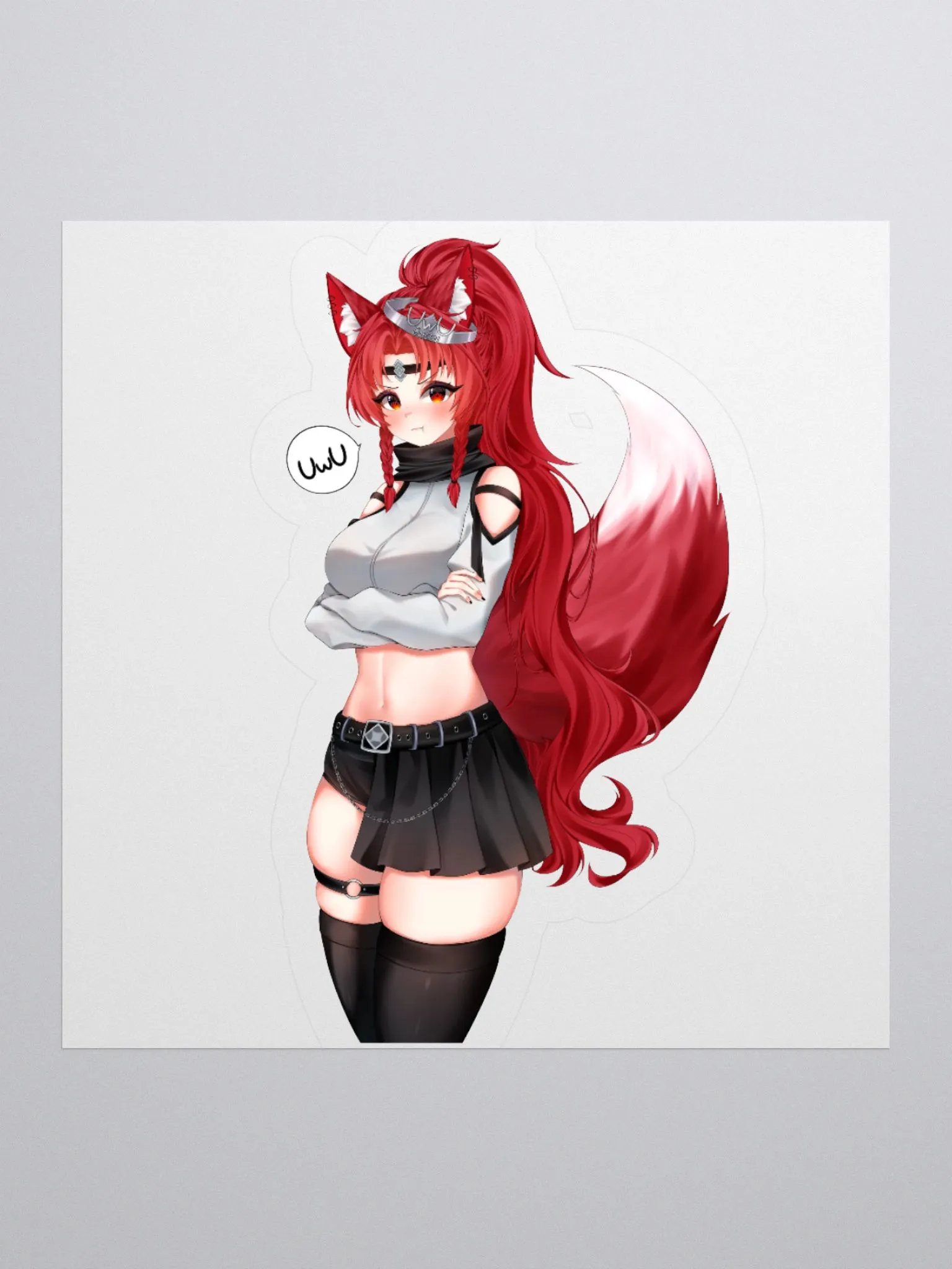 UwU queen Star Kisscut sticker product image (1)