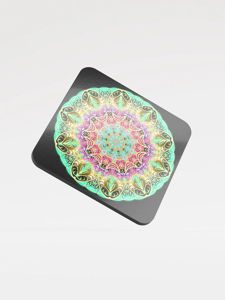Kaleidoscope Mandala Cork Coaster product image (1)