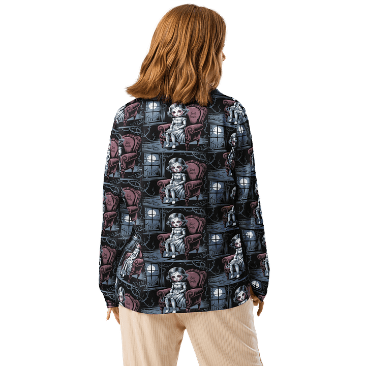 Midnight Veil Designs All-Over Print Women's Long Sleeve Pyjama Top - Let Me Out product image (2)