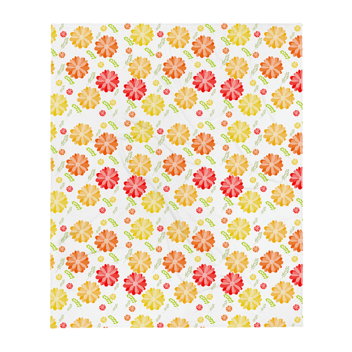 Orange Floral Blanket product image (2)