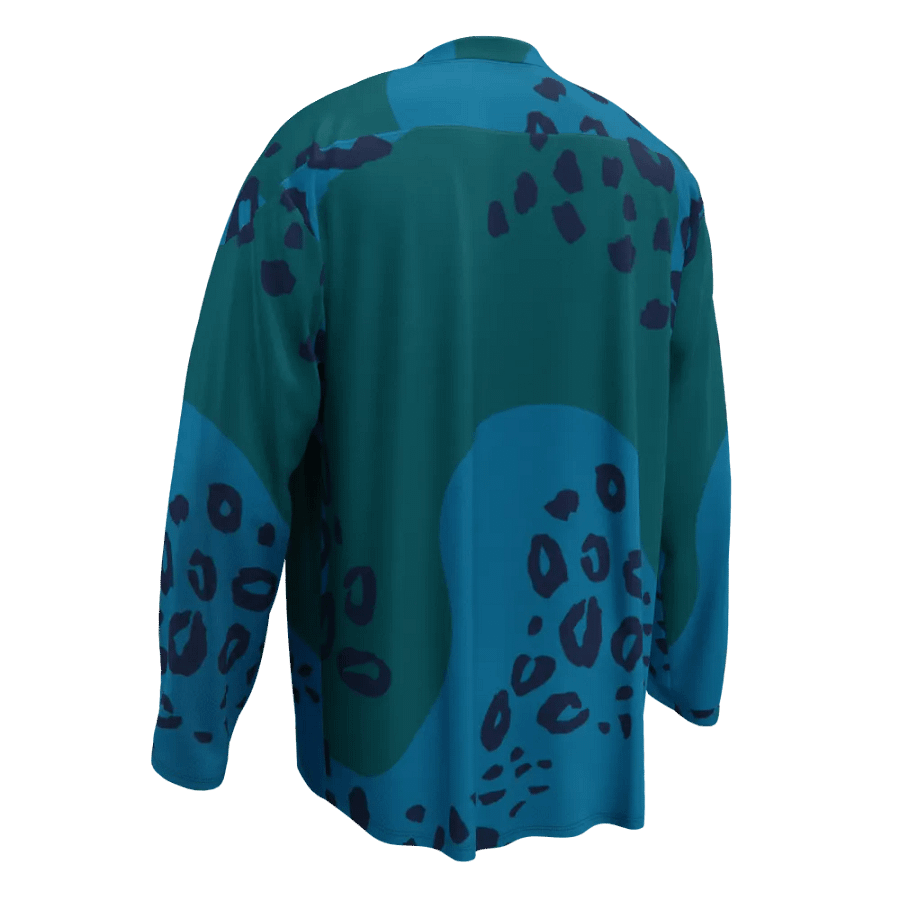 Dynamic Blue Leopard Hockey Fan Jersey product image (8)