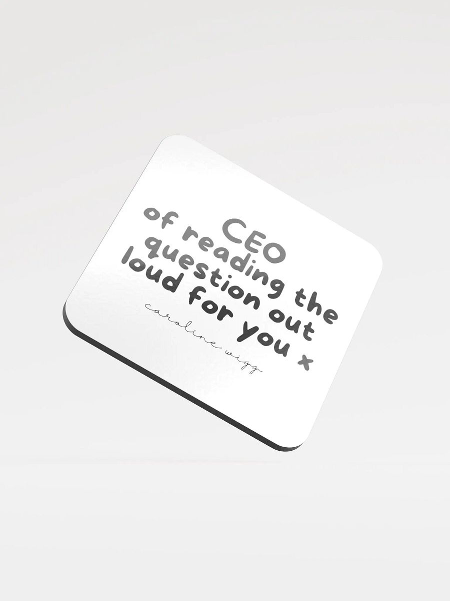 Reading The Question Aloud Coaster product image (1)
