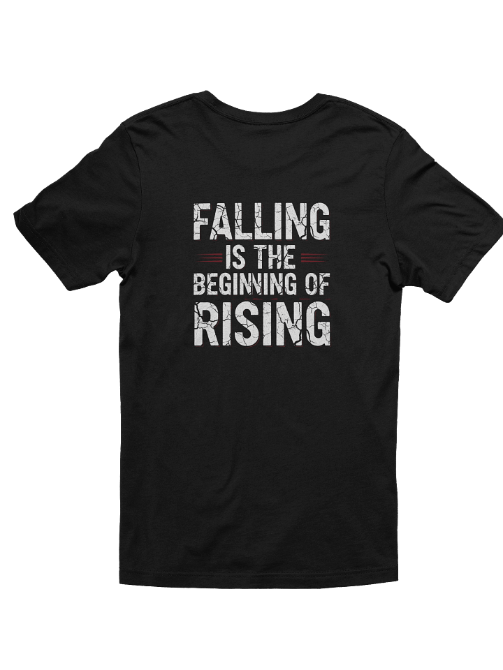 Falling Is the Beginning of Rising | Motivational Red Graphic T-Shirt – Authentic Warrior product image (4)