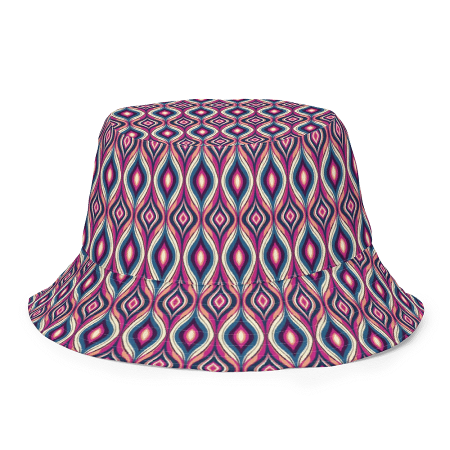 Peacock Pattern Fuchsia Reversible Bucket Hat product image (5)