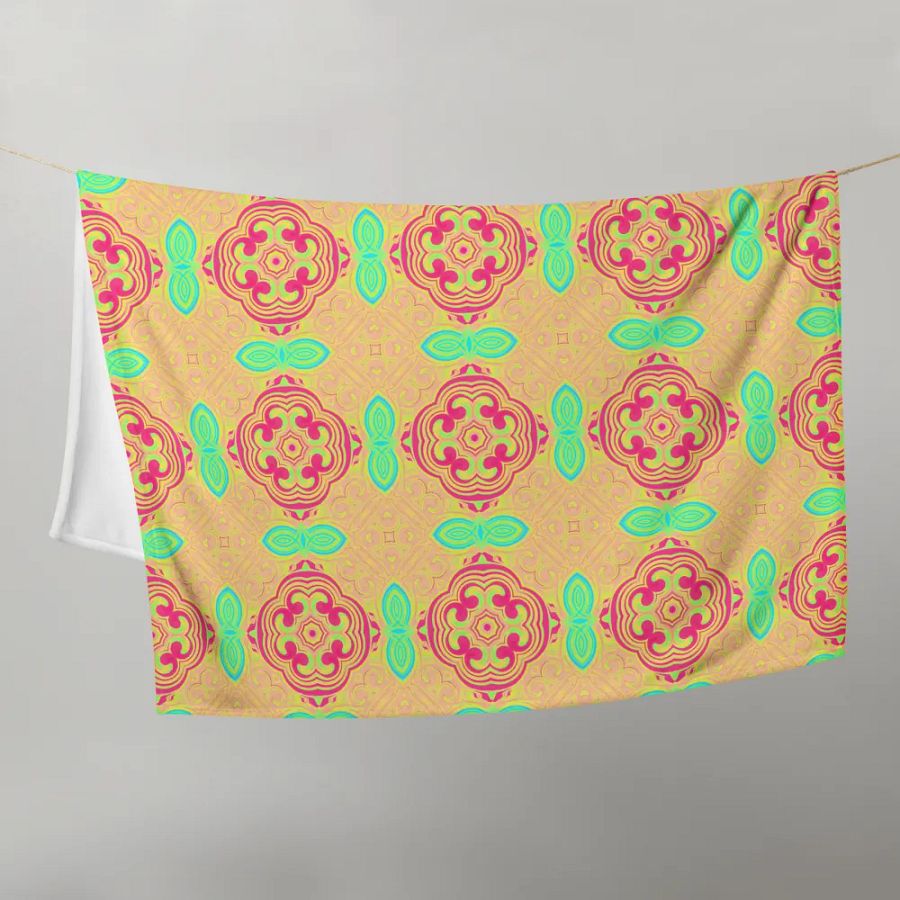 Bright Abstract Flower Blanket product image (1)