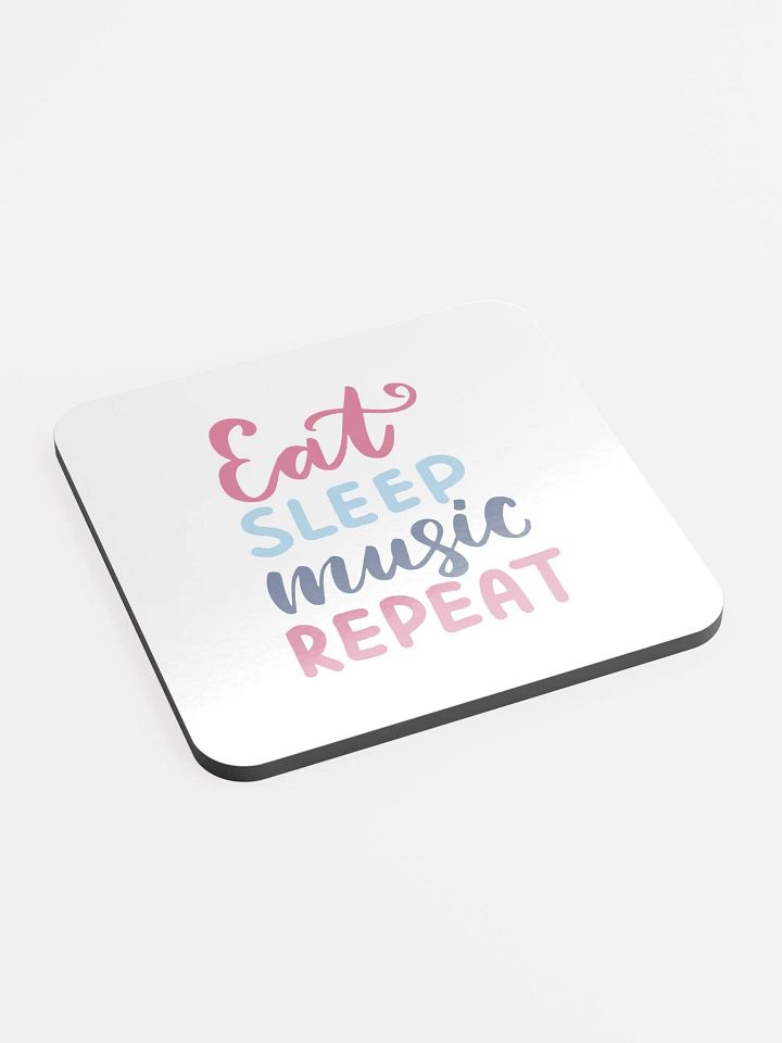 Eat Sleep Music Repeat Cork Coaster product image (2)