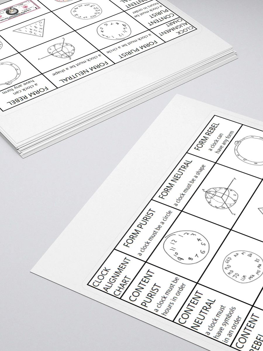 Clock Alignment Chart Sticker product image (4)