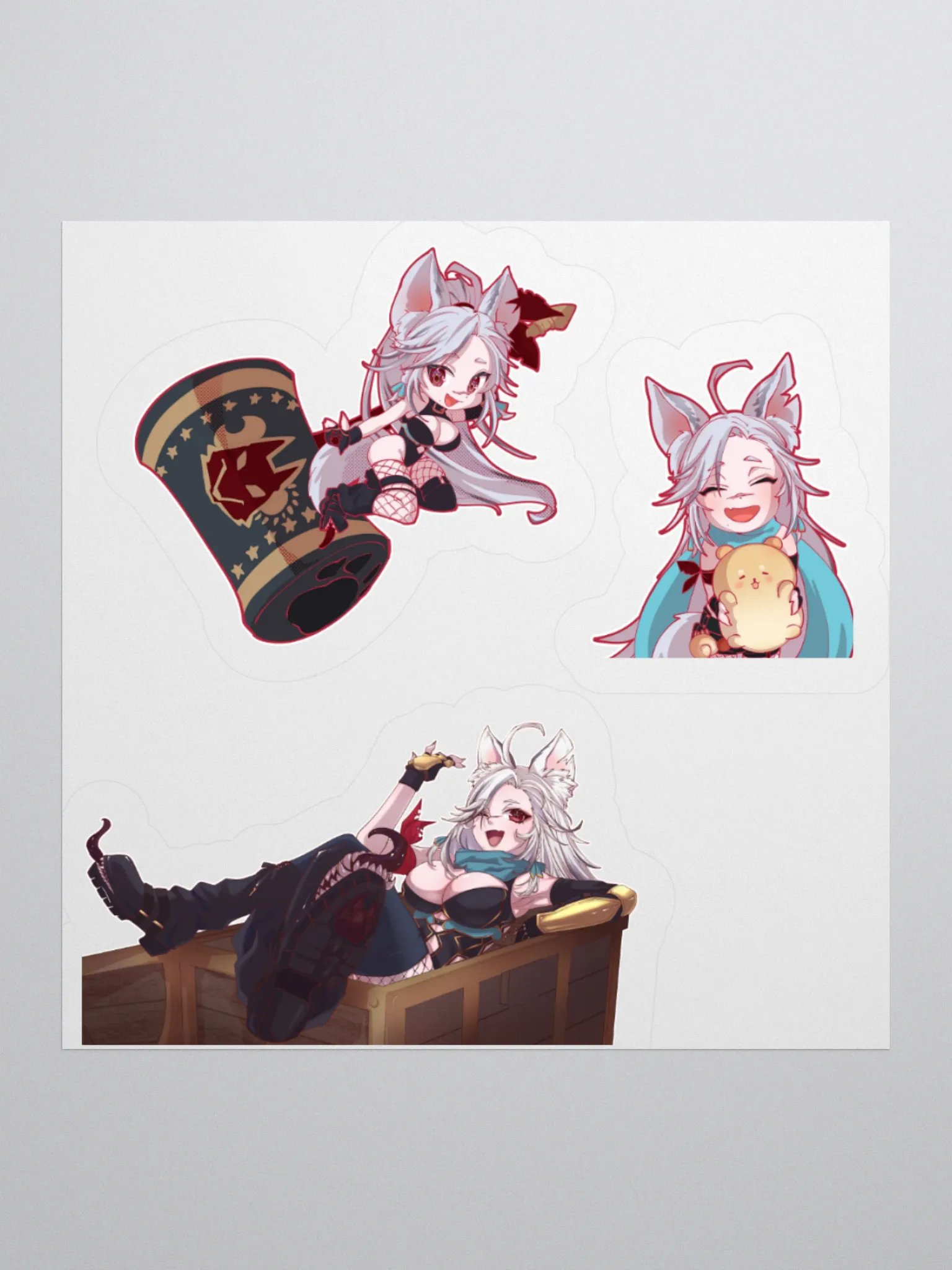 Guild Leader Paws Kiss Cut Stickers product image (3)