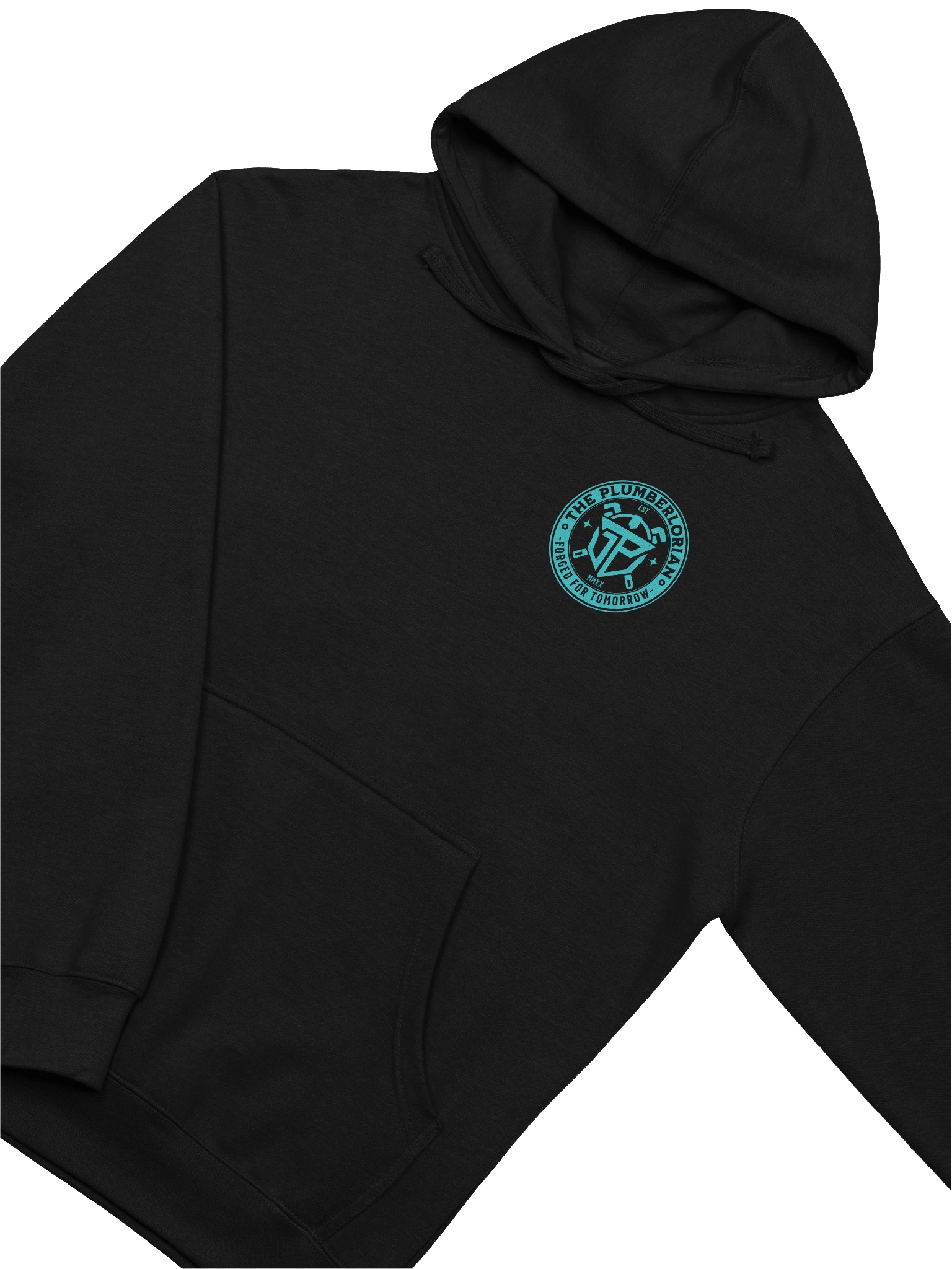 FORGED HOODIE (TEAL LOGO) product image (1)