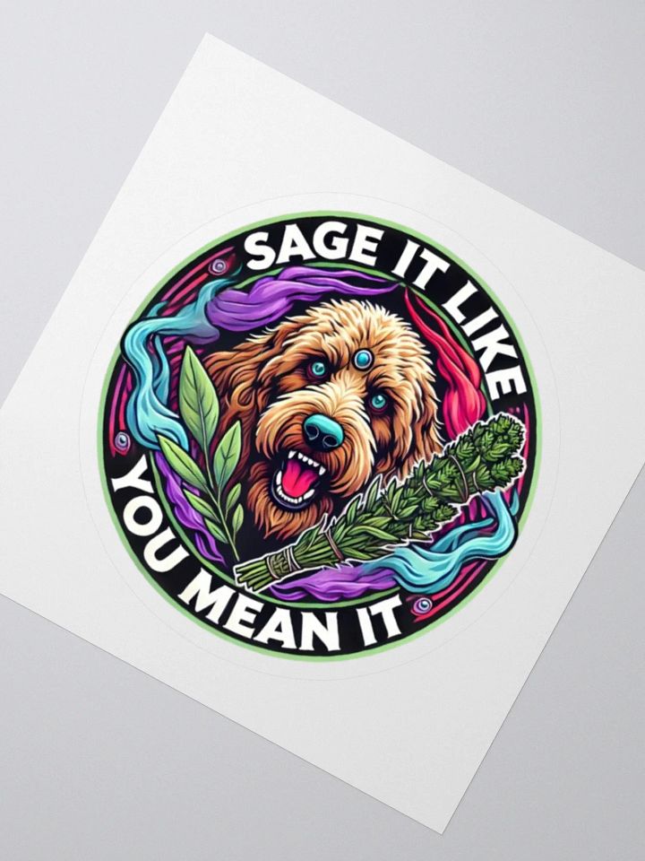 Sage It Like You Mean It - Mystical Golden Doodle Sticker product image (2)