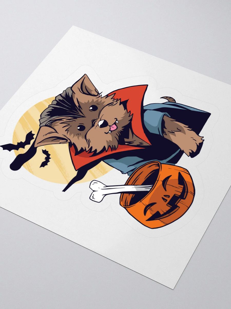 Morkie Dog Vampire Halloween Funny Sticker product image (3)