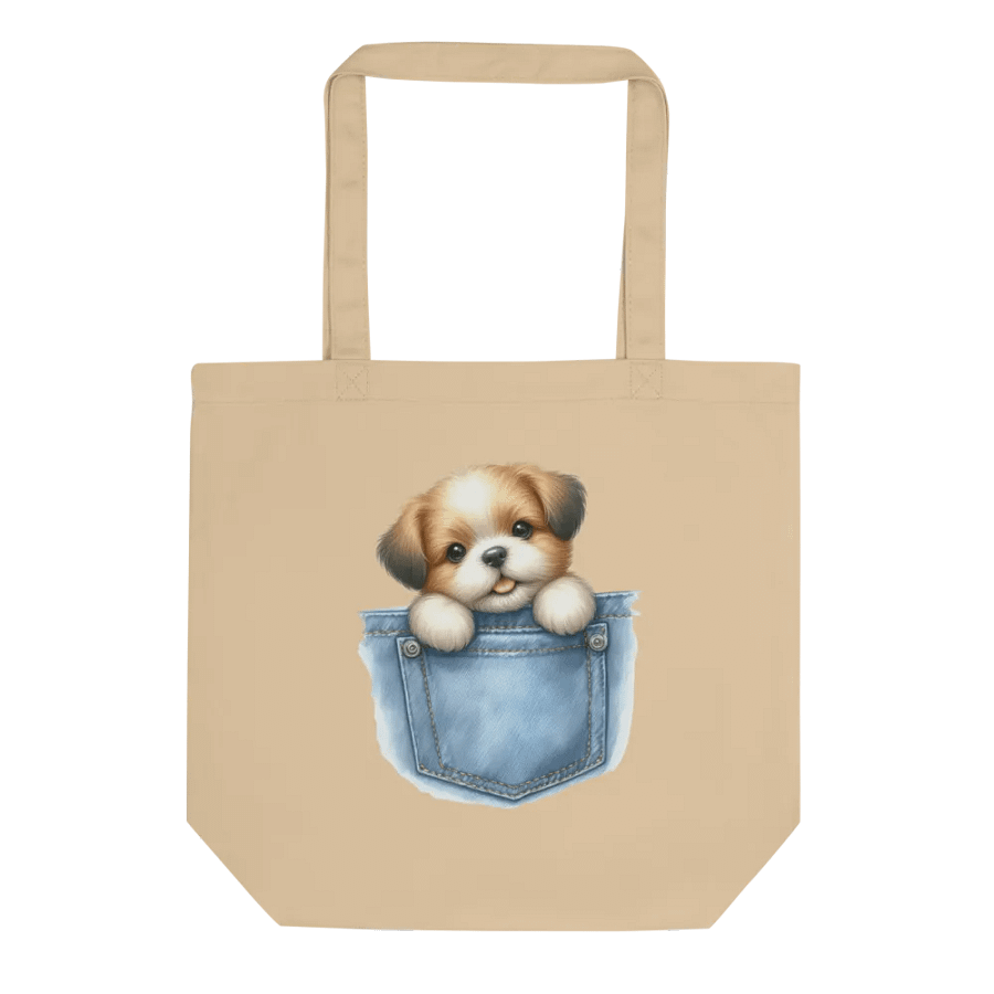 Pocket Pup Denim Tote Bag product image (3)