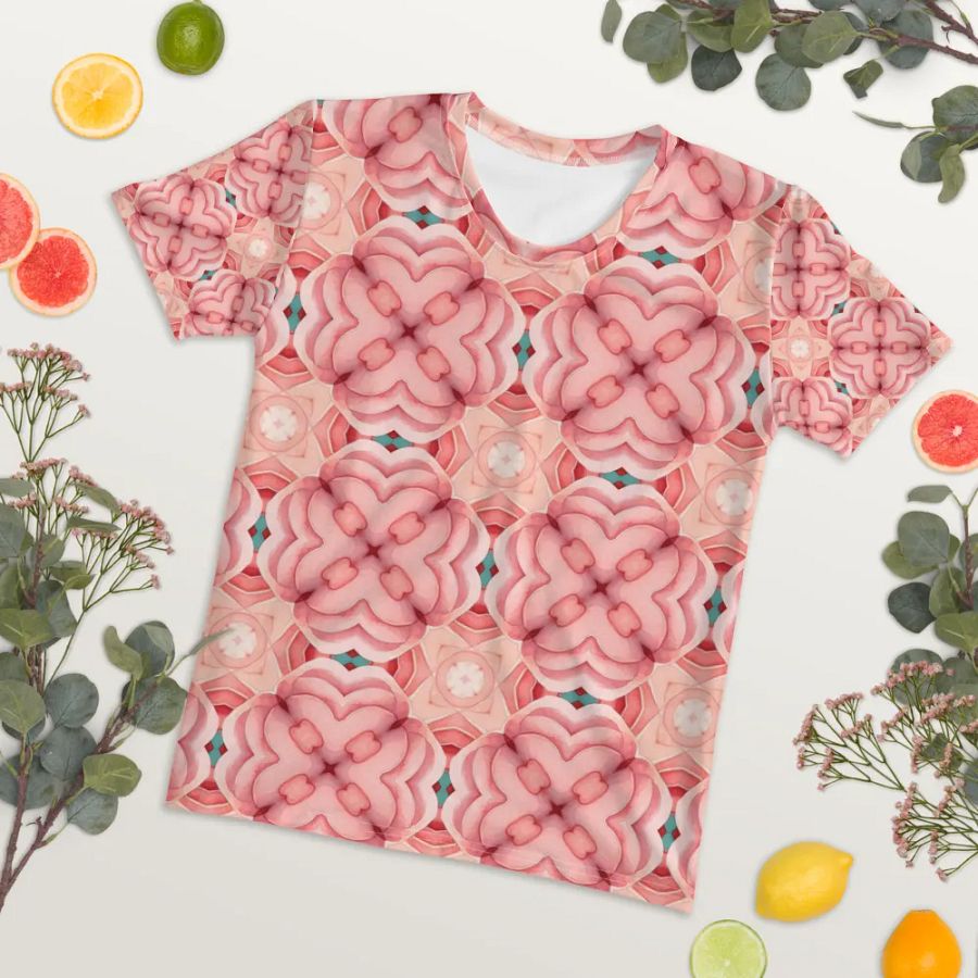 Pink Floral Fantasy Women's Tee product image (4)