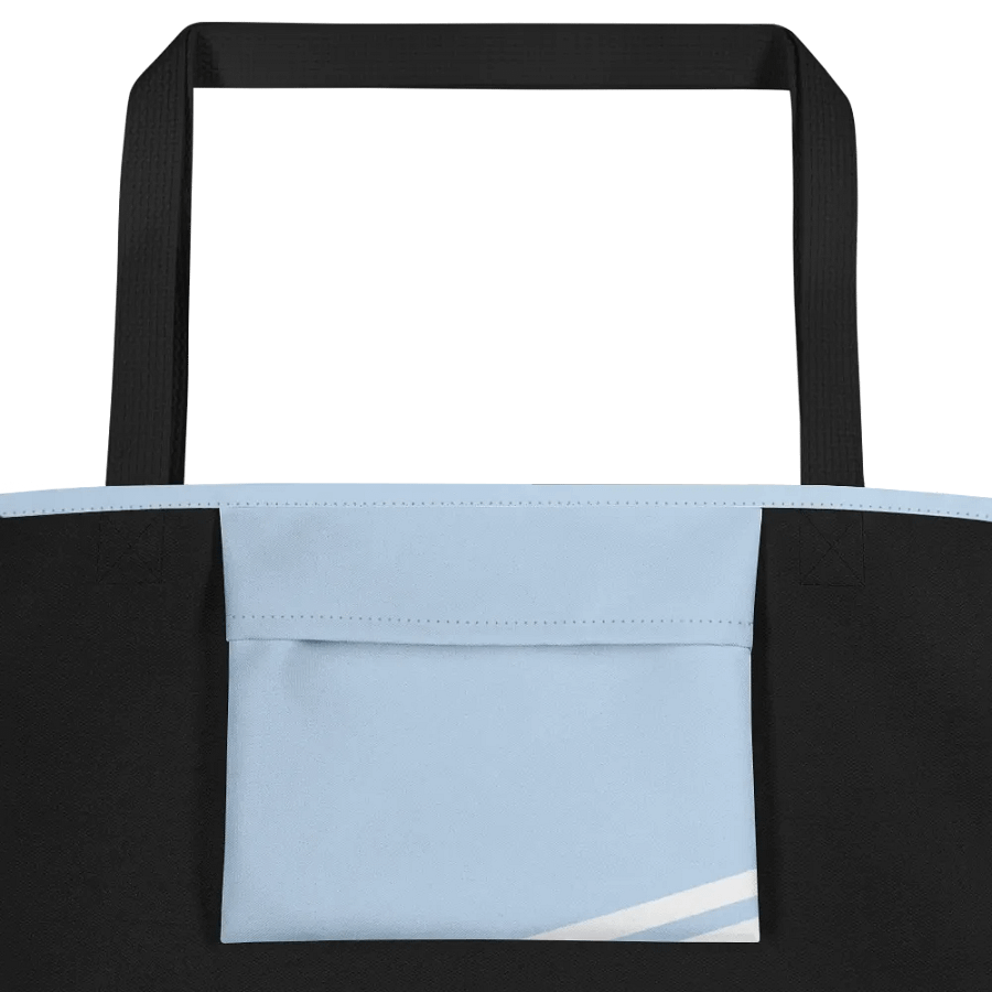 All-Over Print Large Tote Bag w/ Pocket - Girl on Black Lining product image (3)