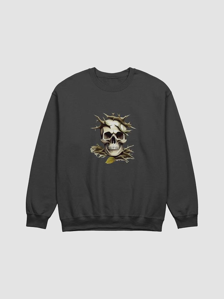 Skull with Thorns Skull, thorns, skull with thorns, skeleton, horror, scary, spooky, bones, thorn, pattern, abstract, geometric, spiral, vintage, retro, colourful product image (2)