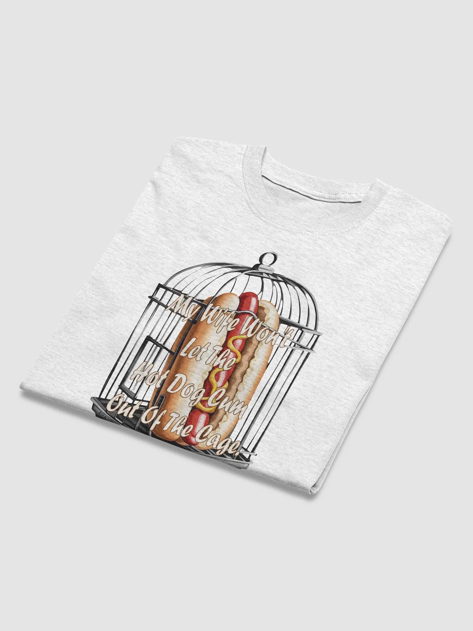 Hotdog in a cage T-shirt product image (33)