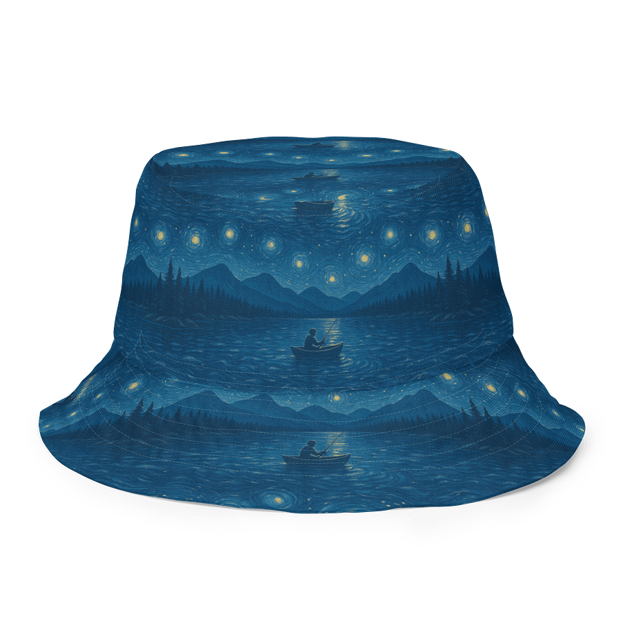 Starry Mountain Lake Fishing Bucket Hat product image (1)