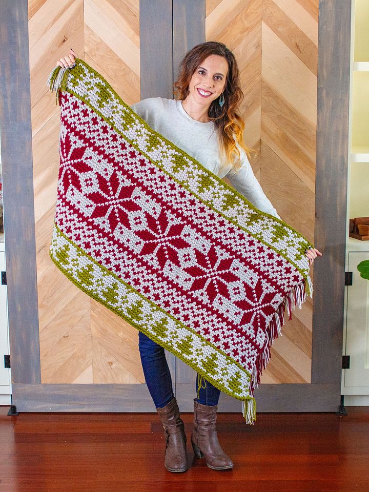 Holiday Fair Isle Rug Crochet Pattern product image (1)
