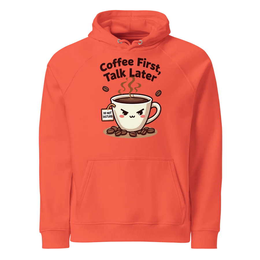 Angry Coffee Cup Eco Raglan Hoodie product image (1)
