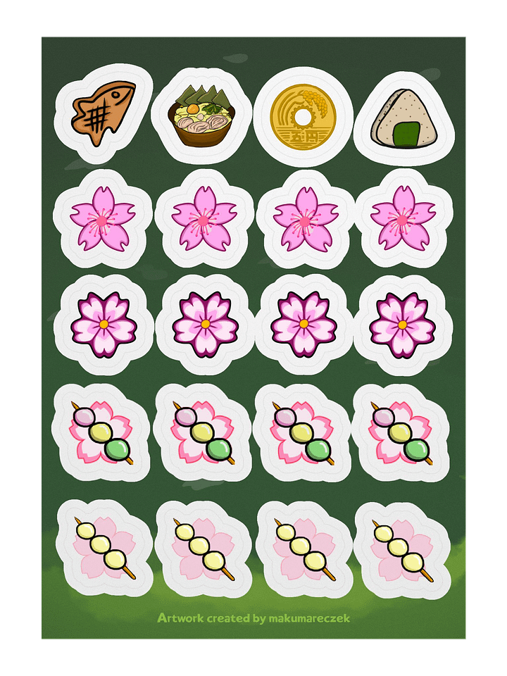 Spring Emotes Set - Kiss Cut Sticker Sheet product image (1)