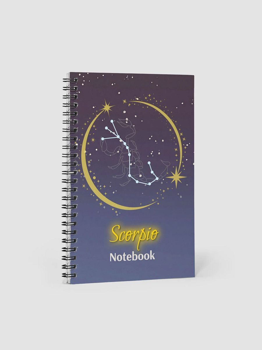 Personalized Scorpio Zodiac Spiral Dotted Notebook Journal – Starry Constellation Gift for Astrology Lovers, Birthday, Valentine, Christmas, Horoscope, Celestial, Moon, Stars, Stationery, Sketching product image (1)