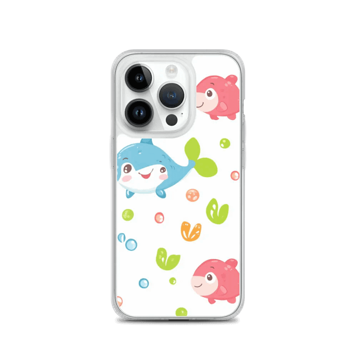 Happy Shark Bubble iPhone Case – Cute & Protective product image (3)