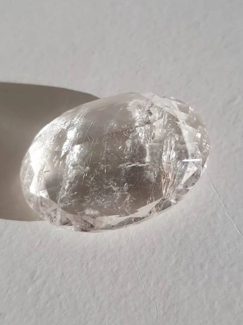 Faceted golden rutile quartz gem product image (2)