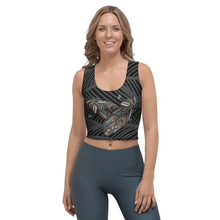 Earthy Feather Crop Top product image (1)