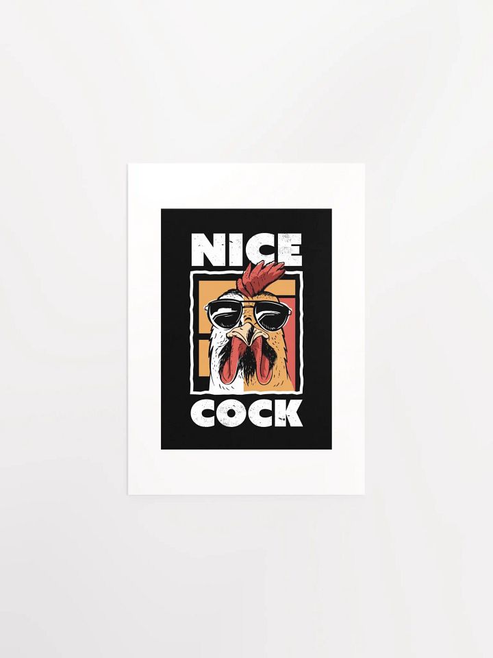 NICE COCK - Illustrated Rooster Poster product image (1)