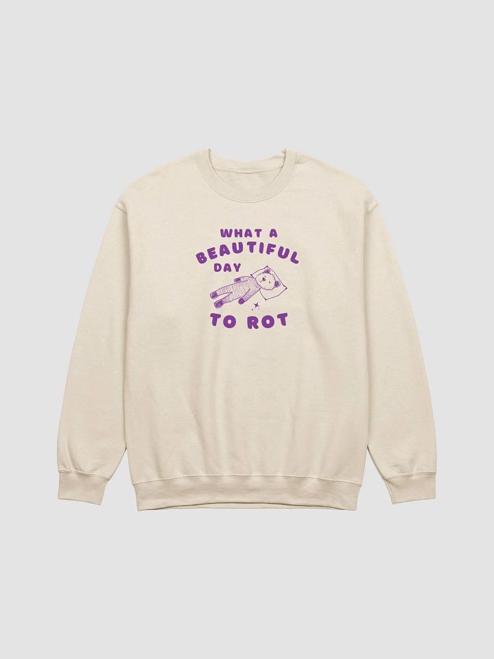 What a beautiful day to rot Crewneck product image (1)