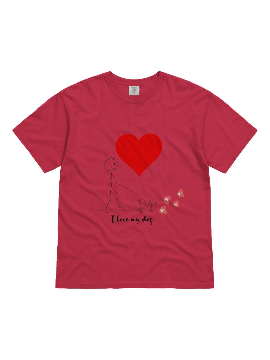 I Love My Dog Heavyweight T-Shirt product image (1)