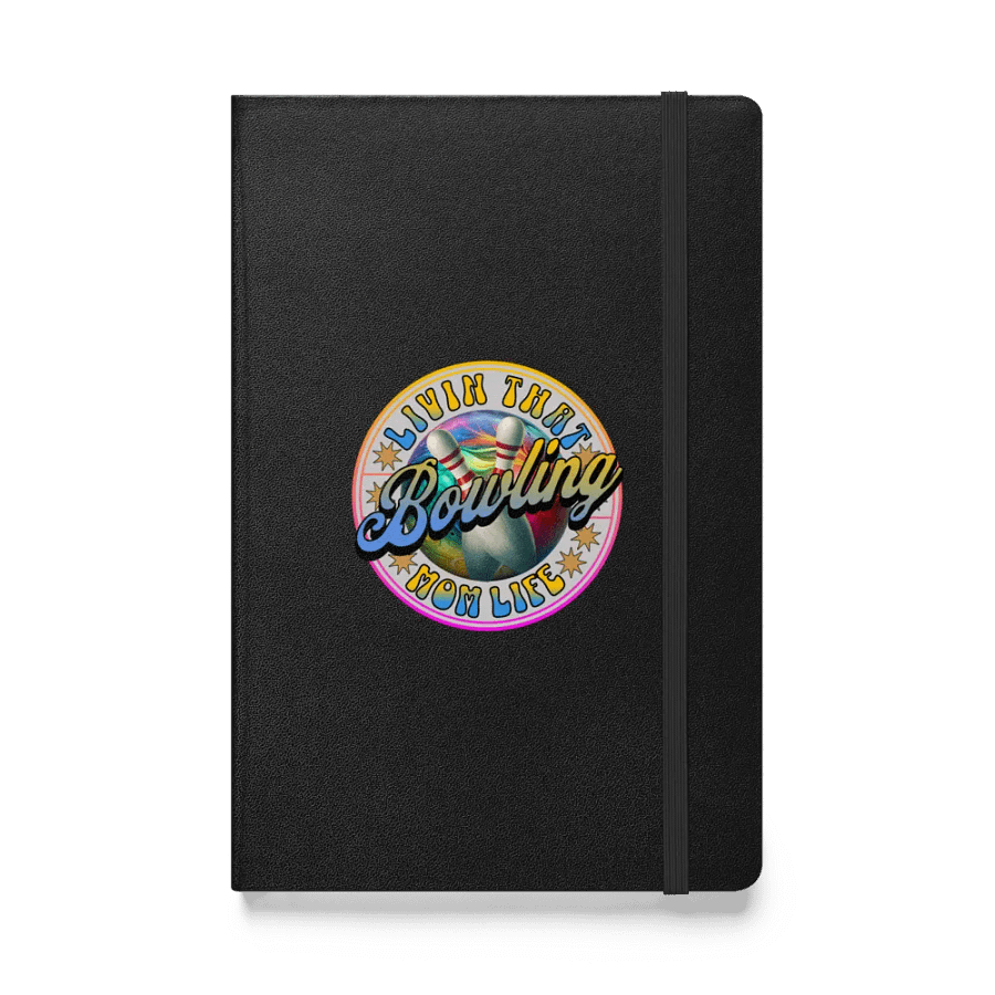 Liven That Bowling Mom Life Black Notebook product image (1)