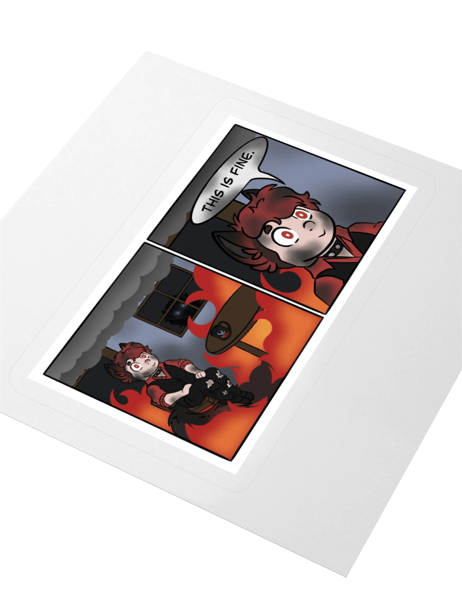 Kiss Cut Stickers - This Is Fine Meme product image (3)