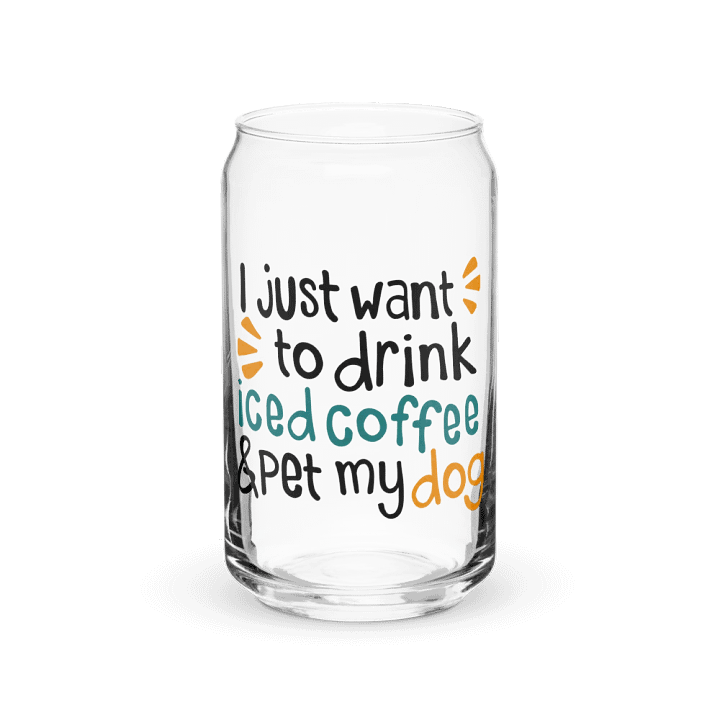 Iced Coffee & Dog - Can-Shaped Glass product image (1)