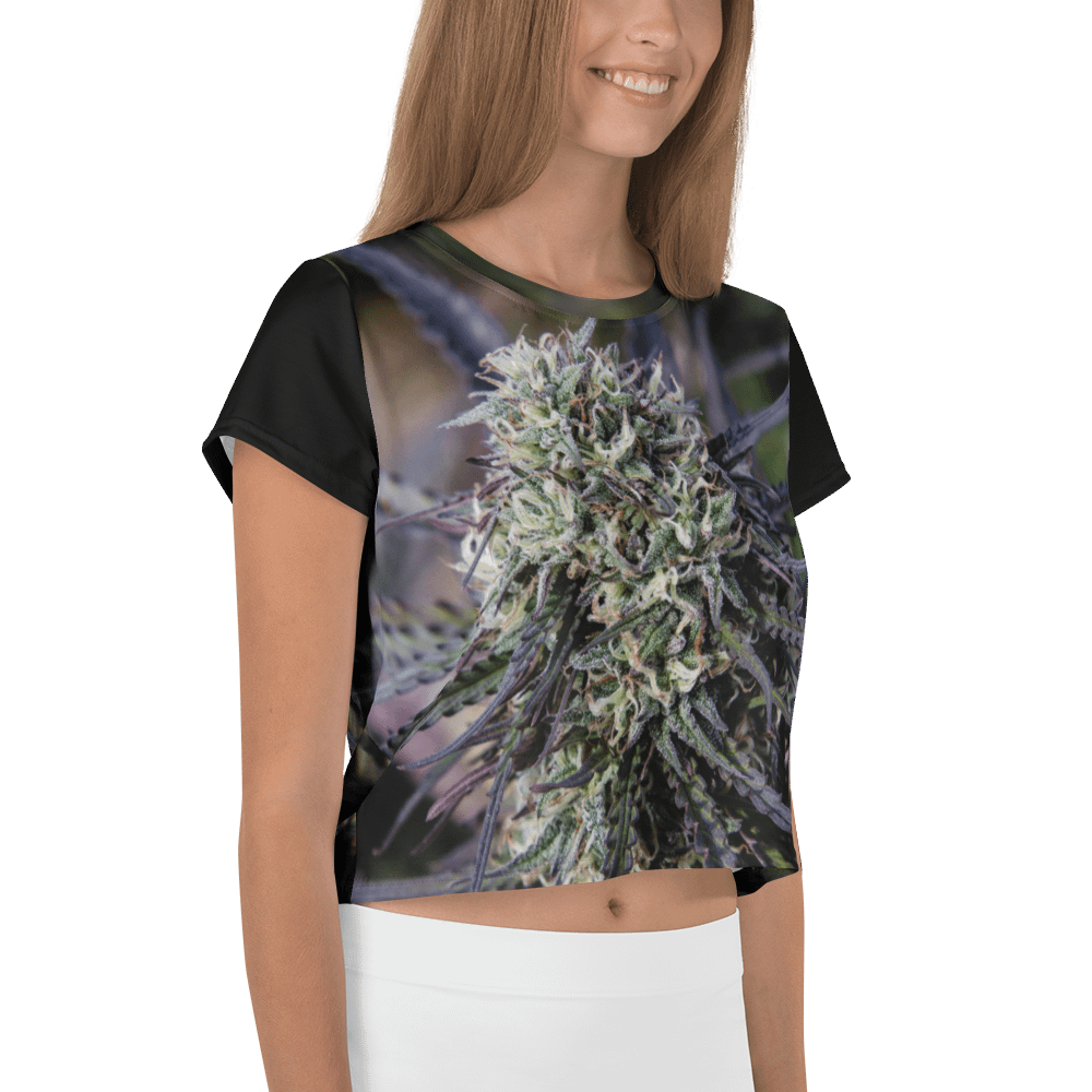 Royal Purple Cultivated Crop Baby Doll Top Black Sleeves product image (4)