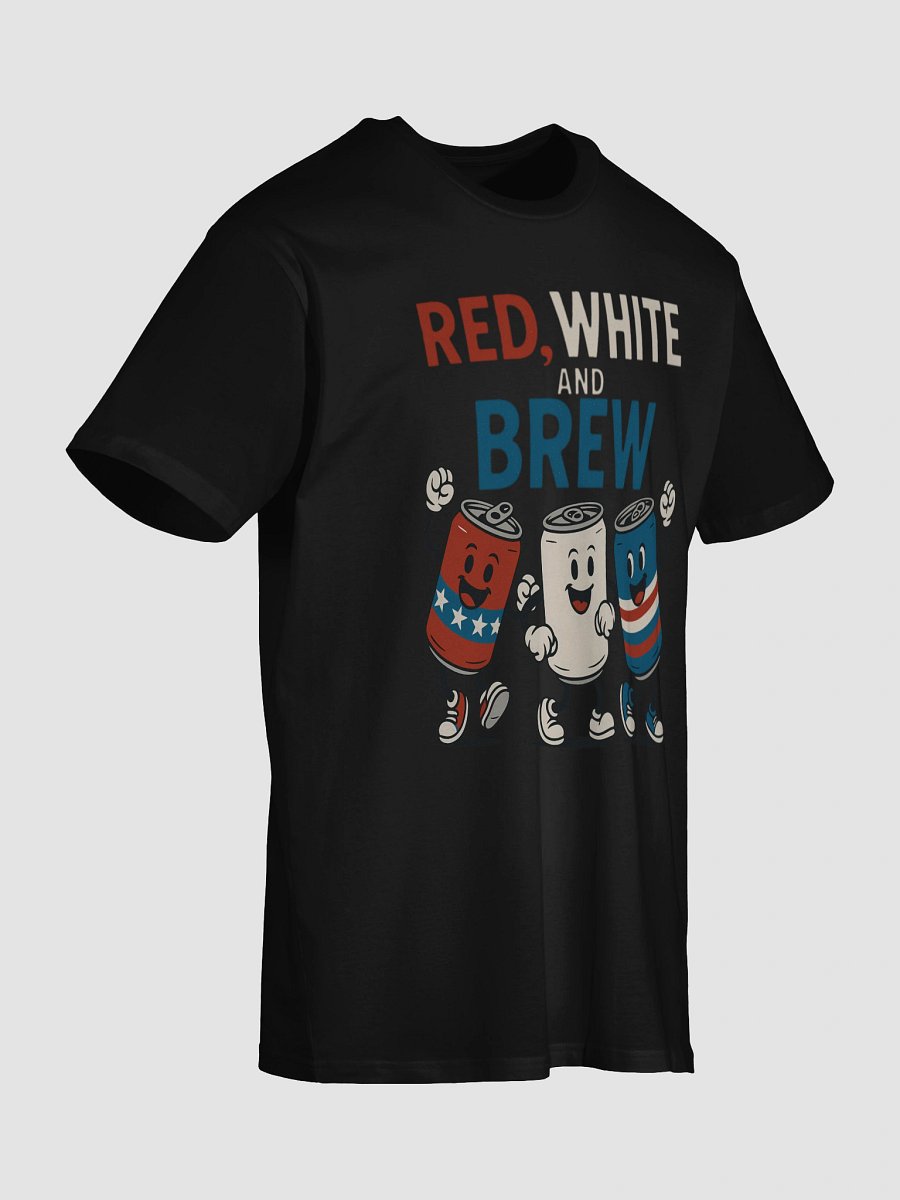 Red White and Brew 4th of July T-Shirt - Patriotic Beer & Soda Cans product image (12)
