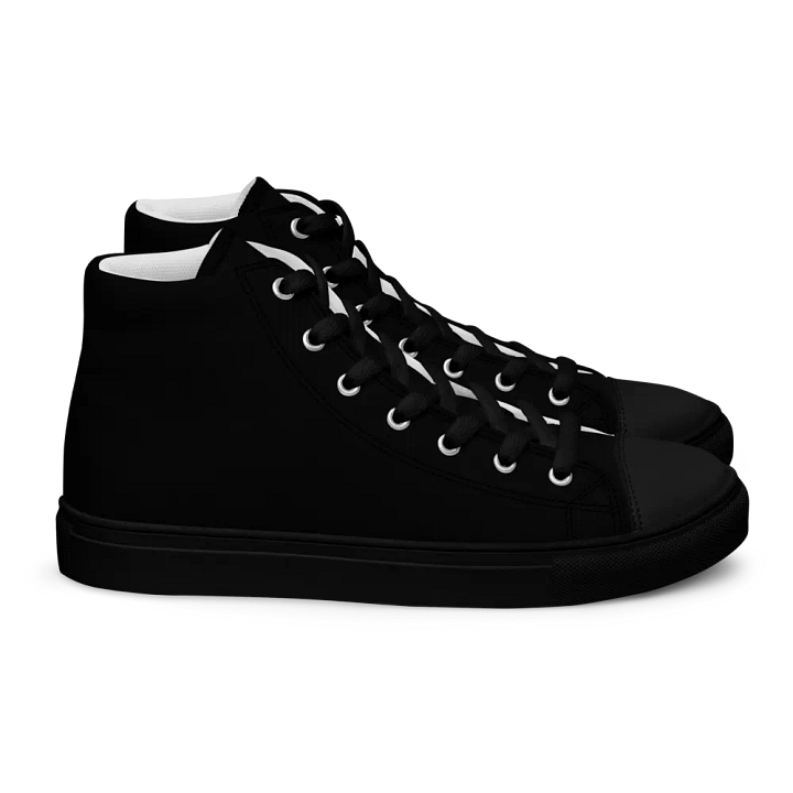 Women Supernova Super Star High Top Canvas Shoes Black and White product image (2)