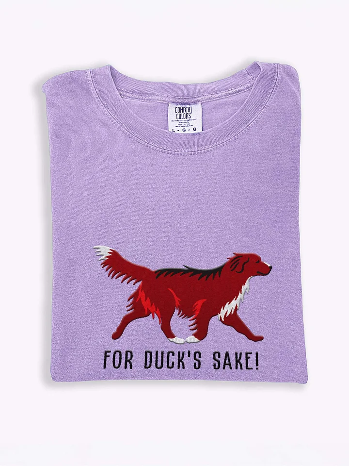 For Duck's Sake T-Shirt(Embroidered) of a Nova Scotia Duck Tolling Retriever(Dark Red) product image (1)