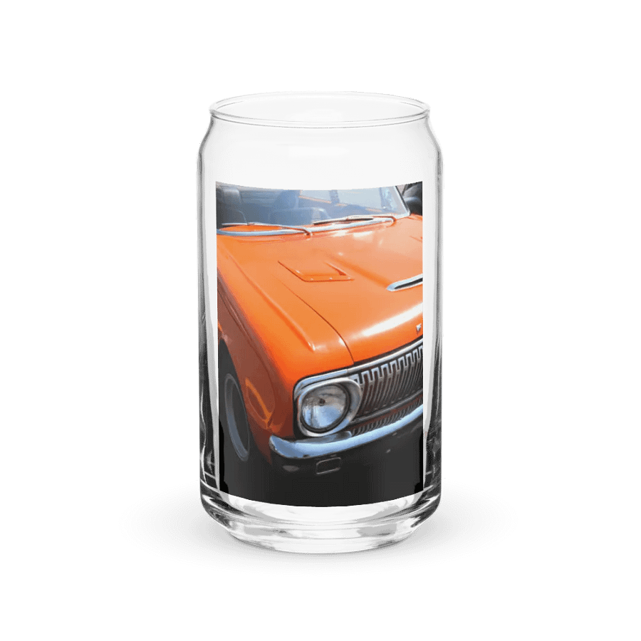 Orange Pop Vintage Car-Inspired Can-Shaped Glass product image (1)