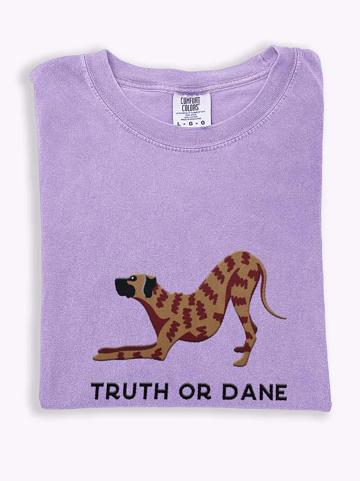 Truth or Dane T-Shirt(Embroidered) of a Great Dane(Brindle) product image (1)