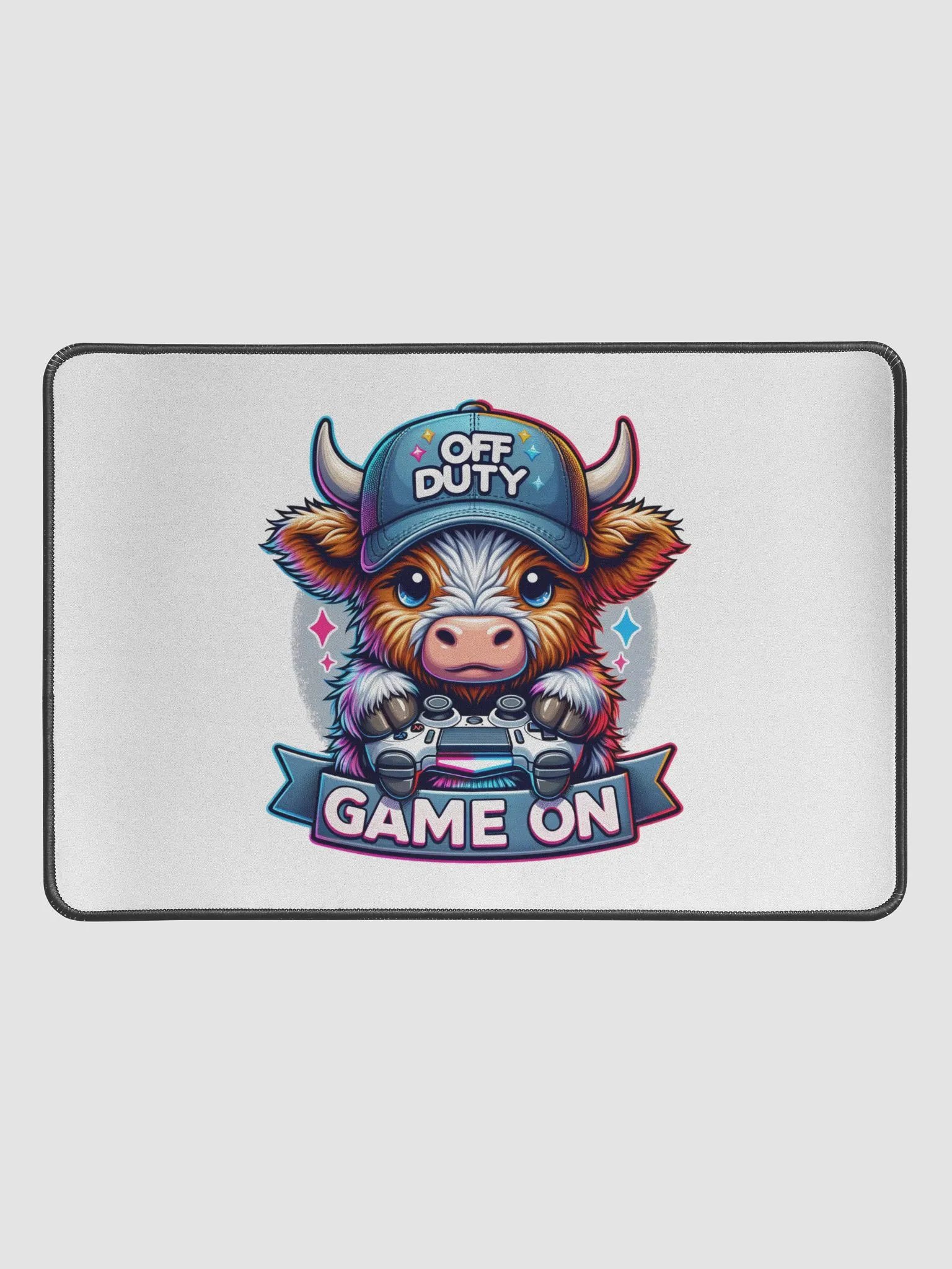 Highland Cow Game On Graphic Desk Mat product image (2)
