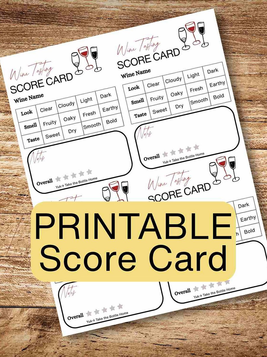 Wine Tasting Score Cards product image (1)