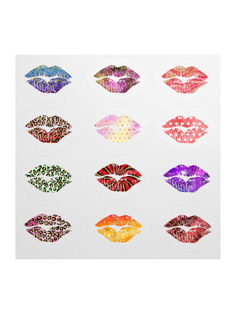 Colorfull Kisses - Kiss Cut Stickers