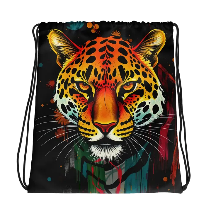 Vibrant Leopard All-Over Drawstring Bag product image (1)