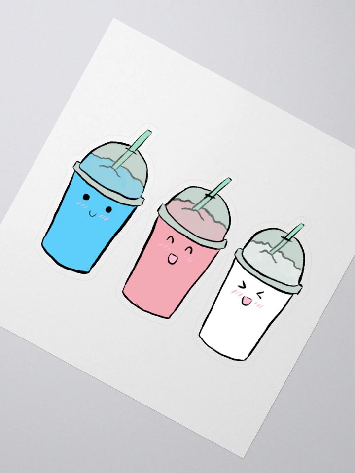 Slushie Buddies: Trans Flag Sticker product image (4)