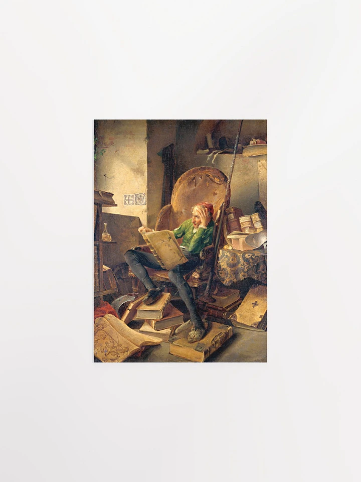 ''Don Quichotte Reading in his Armchair'' by Adolf Schrödter Poster product image (1)