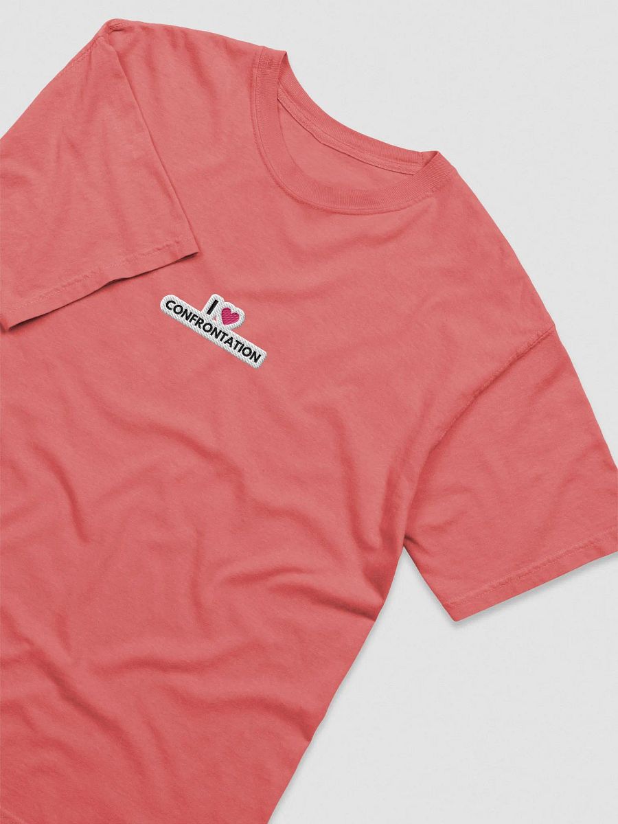 I <3 Confrontation embroidered garment-dyed tee (pink bubble design) product image (3)