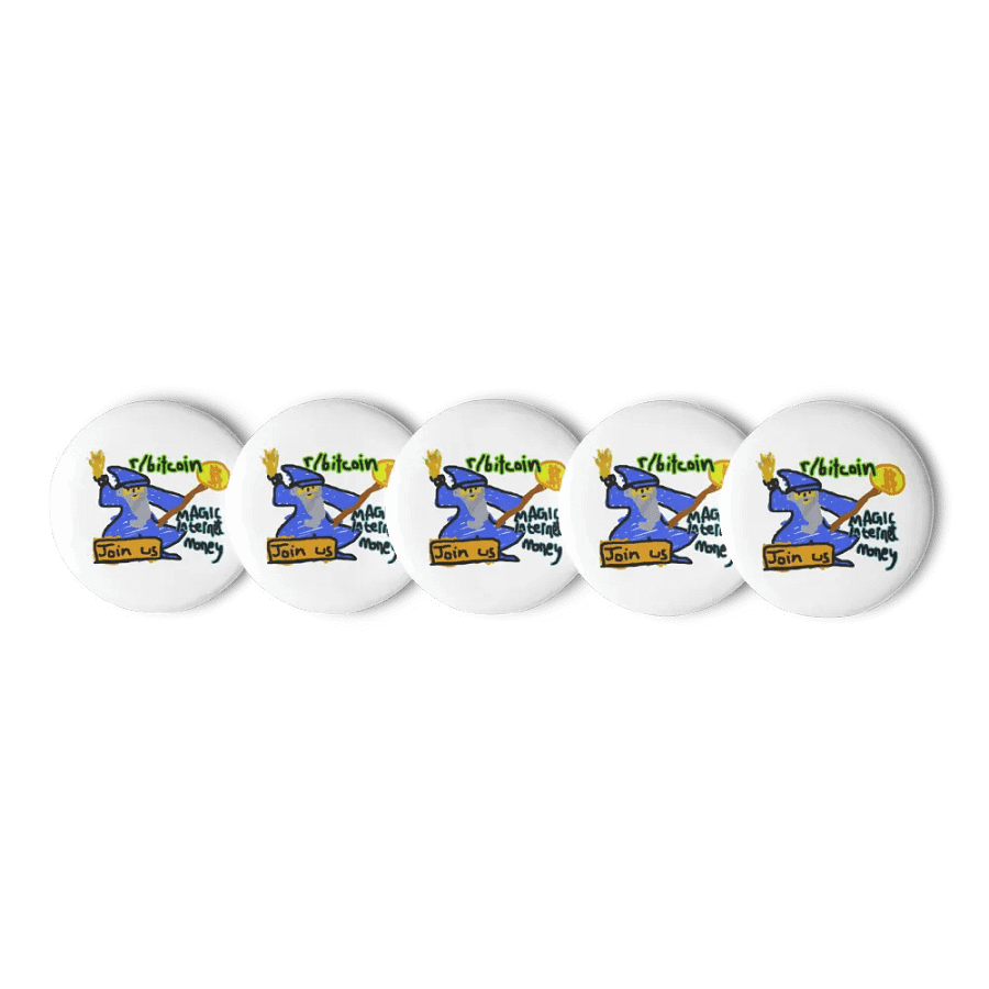 r/bitcoin Wizard Pins x5 product image (1)
