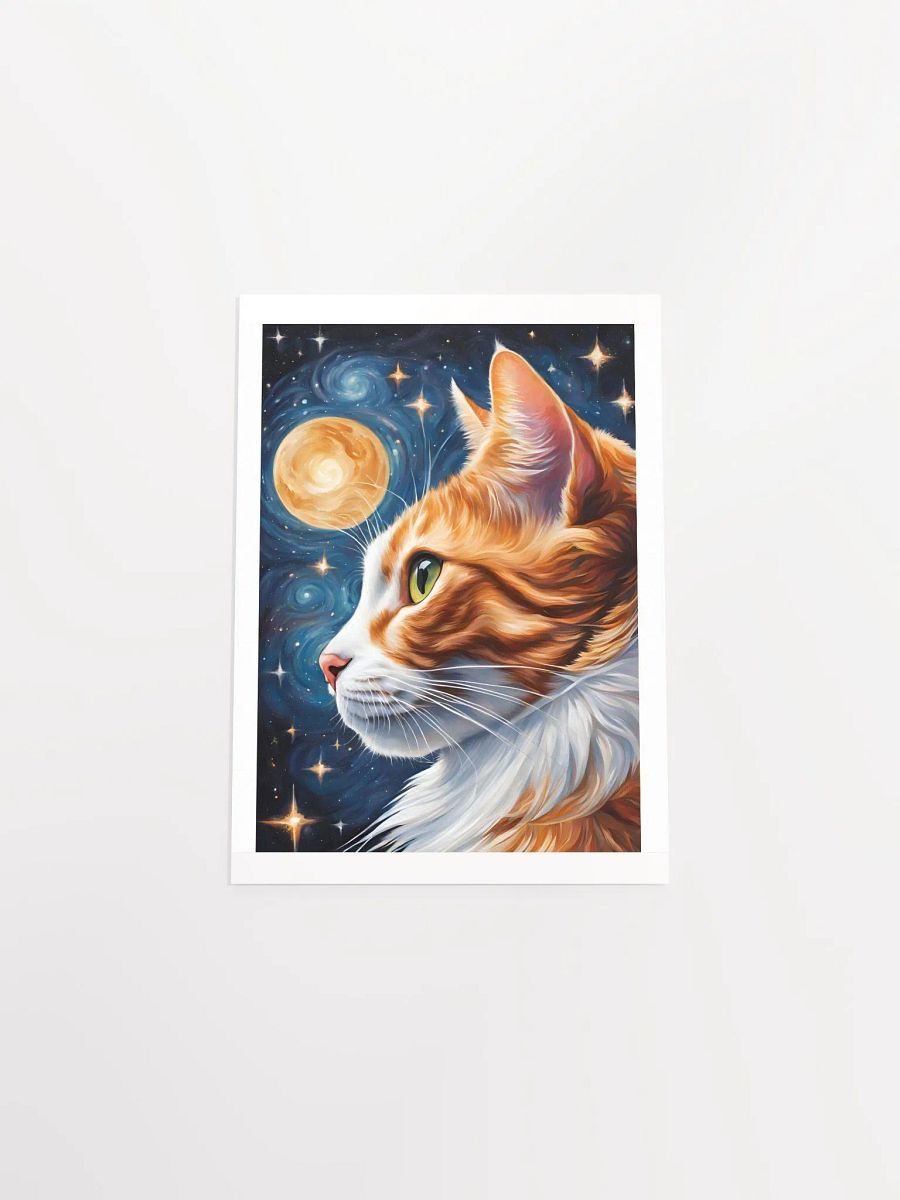 Cosmic Van Gogh Cat Profile Poster product image (7)