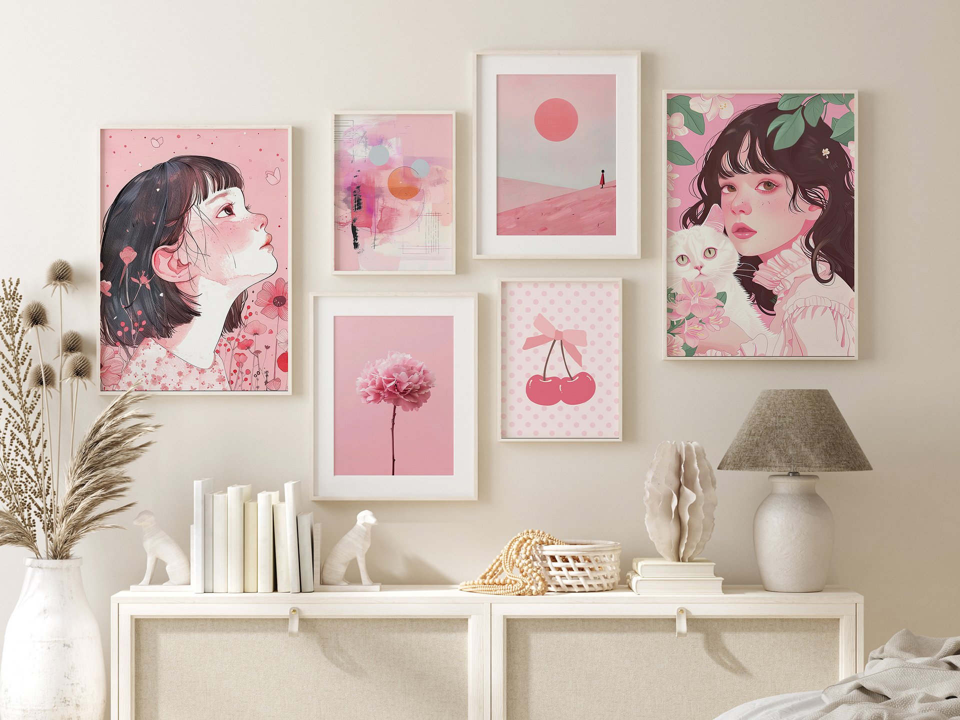 Coquette Gallery Wall Set of 22 DIGITAL Pastel Pink Prints product image (3)